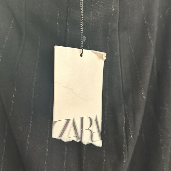 New Zara black striped long skirt pencil with the back slit size S - Picture 6 of 9